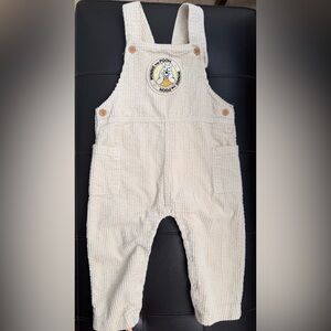 ✨🍯Disney Winnie the Pooh soft beige Corduroy Overalls